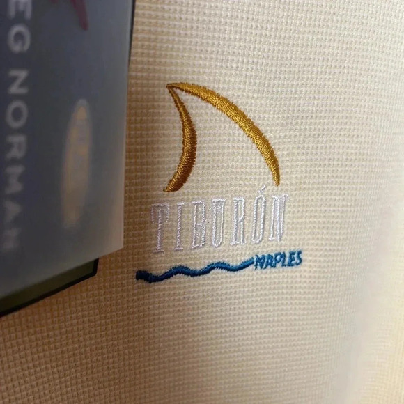 GREG NORMAN PLAY DRY SYSTEM YELLOW  GOLF SHIRT ! - Picture 10 of 12